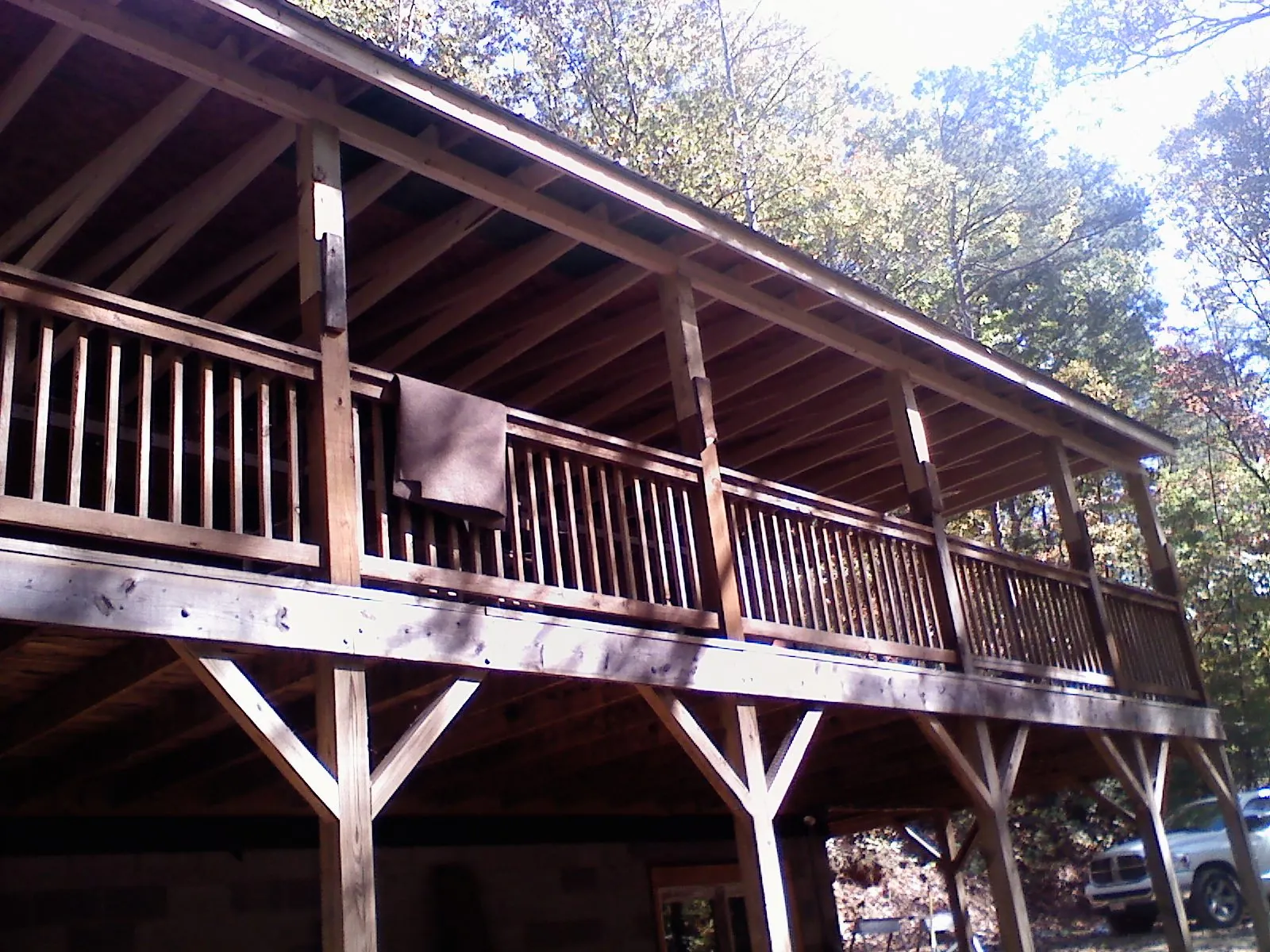 Timber framing under a new elevated porch and deck — Roof Leak Repair in Ladera Ranch by Roofing Brothers